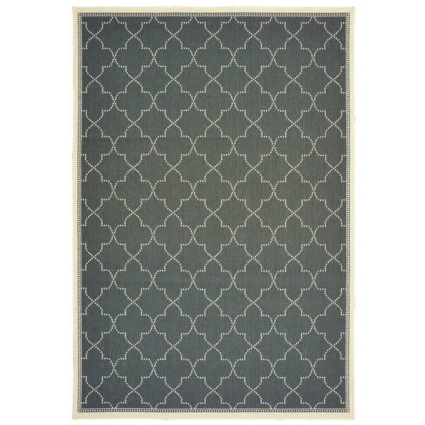 Havenside Home Pelican Simple Lattice Indoor/ Outdoor Area Rug - 3'7" x 5'6"