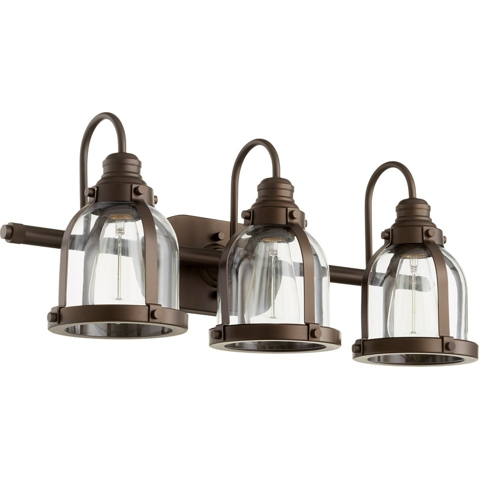 Quorum International Banded Dome Family Clear Gl Vanity Or Quorum International Banded Dome