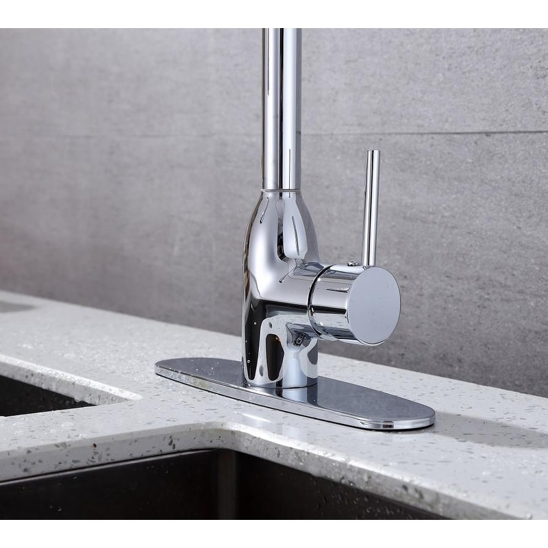 Runfine Lincoln Single-Handle Pull Down Sprayer Kitchen Faucet