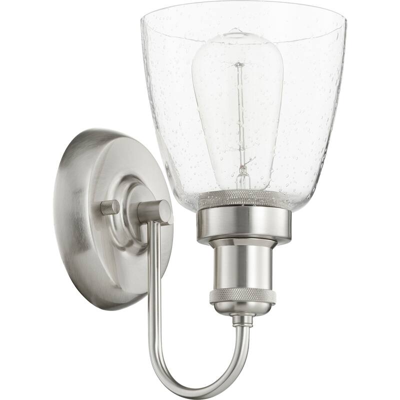 Quorum International Clear Seeded Glass Vanity or Sconce Family, 1 Light.