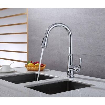 Runfine Single Handle Pull-DOWN Sensor Kitchen Faucet Chrome finish
