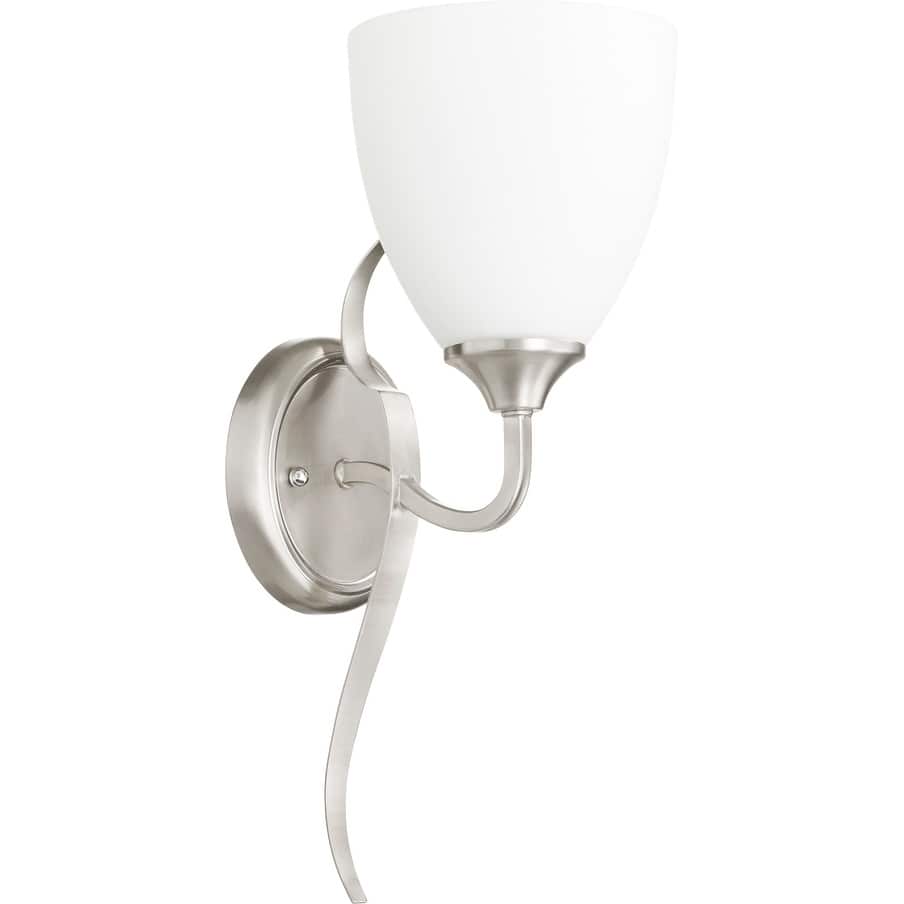 Quorum International Jardin Family 1 Light Satin Opal Glass Vanity or Sconce Fixture.