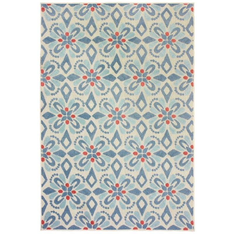 Vista Home Perryville Floral Panel Mixed Pile Indoor/ Outdoor Area Rug