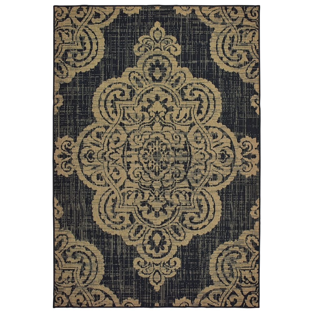 Style Haven Marianna Center Medallion Loop Pile Indoor Outdoor Rug