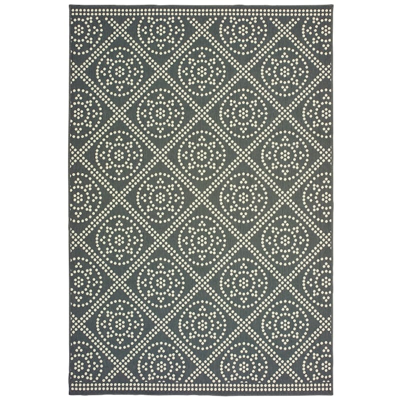 Style Haven Marianna Medallion Lattice Indoor/Outdoor Rug - 3'7" x 5'6"