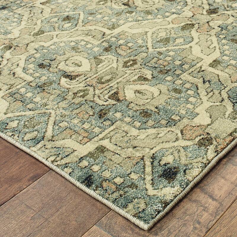 Style Haven Nedelja Distressed Geometric Dense Pile Area Rug