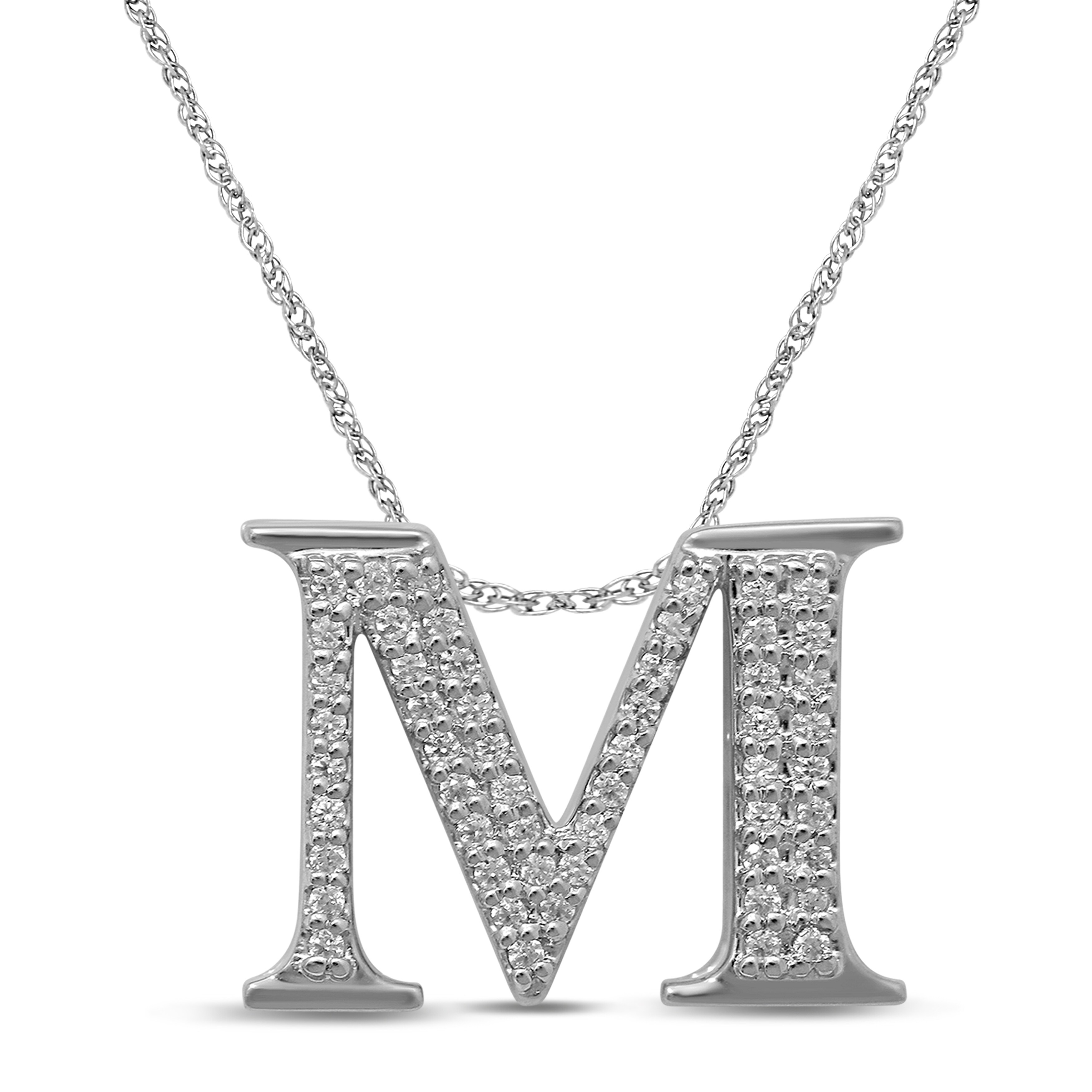 letter m pendant necklace