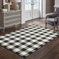 Shop The Gray Barn Told Gait Gingham Check Area Rug On Sale Overstock 21715553
