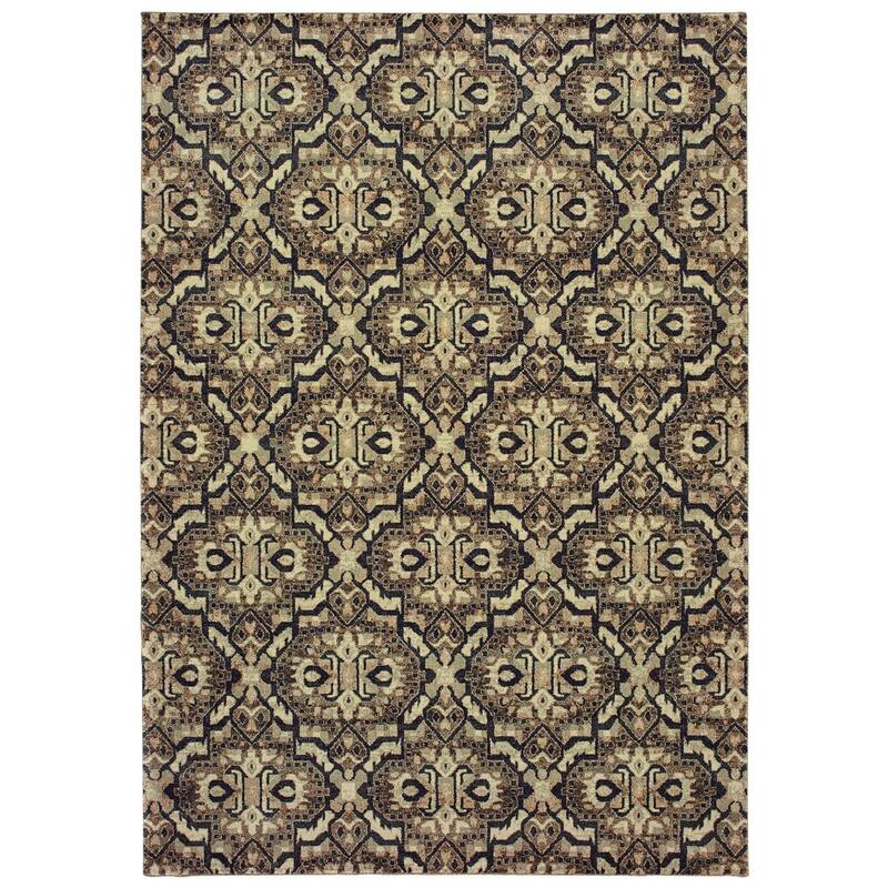 Style Haven Nedelja Distressed Geometric Dense Pile Area Rug
