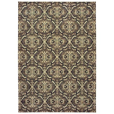 Style Haven Nedelja Distressed Geometric Dense Pile Area Rug