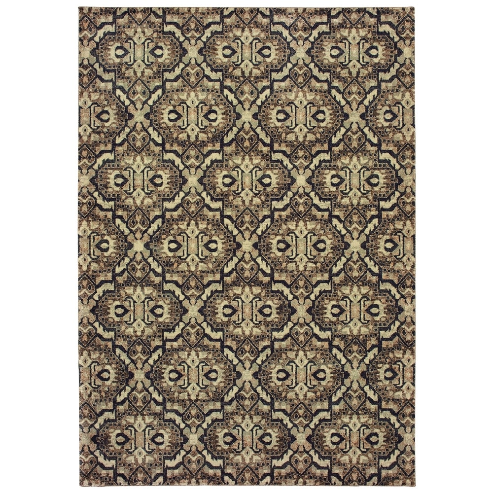 Style Haven Nedelja Distressed Geometric Dense Pile Area Rug