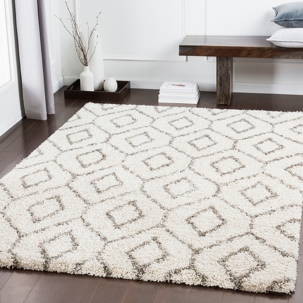 Payton Ivory Moroccan Shag Area Rug (7'10" x 10'3") - 7'10" x 10'3"