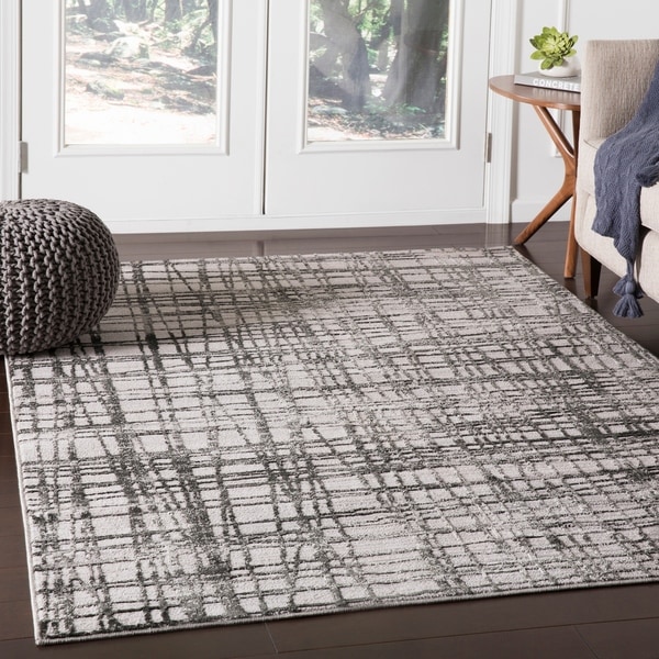 Pema Charcoal Contemporary Abstract Area Rug - 7'10" x 10'3"