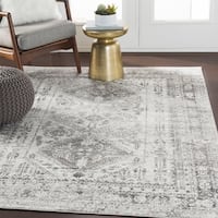 Evry Gray Vintage Heriz Area Rug - 7'10" x 10'3"