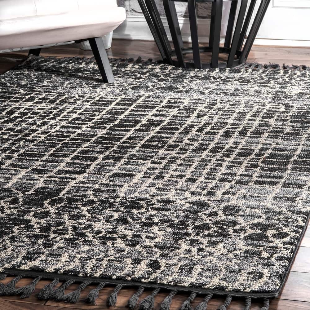 Nuloom Modern Abstract Tassel Area Rug