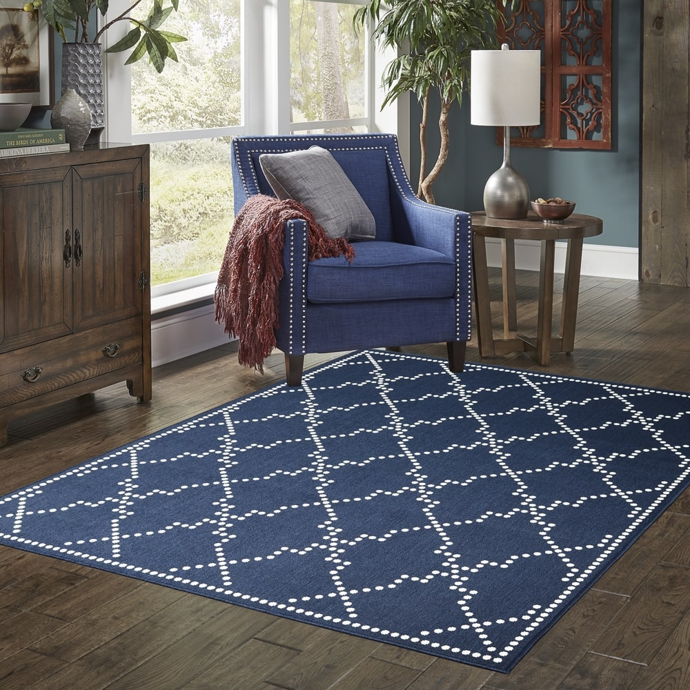 Style Haven Marianna Geometric Trellis Indoor Outdoor Area Rug