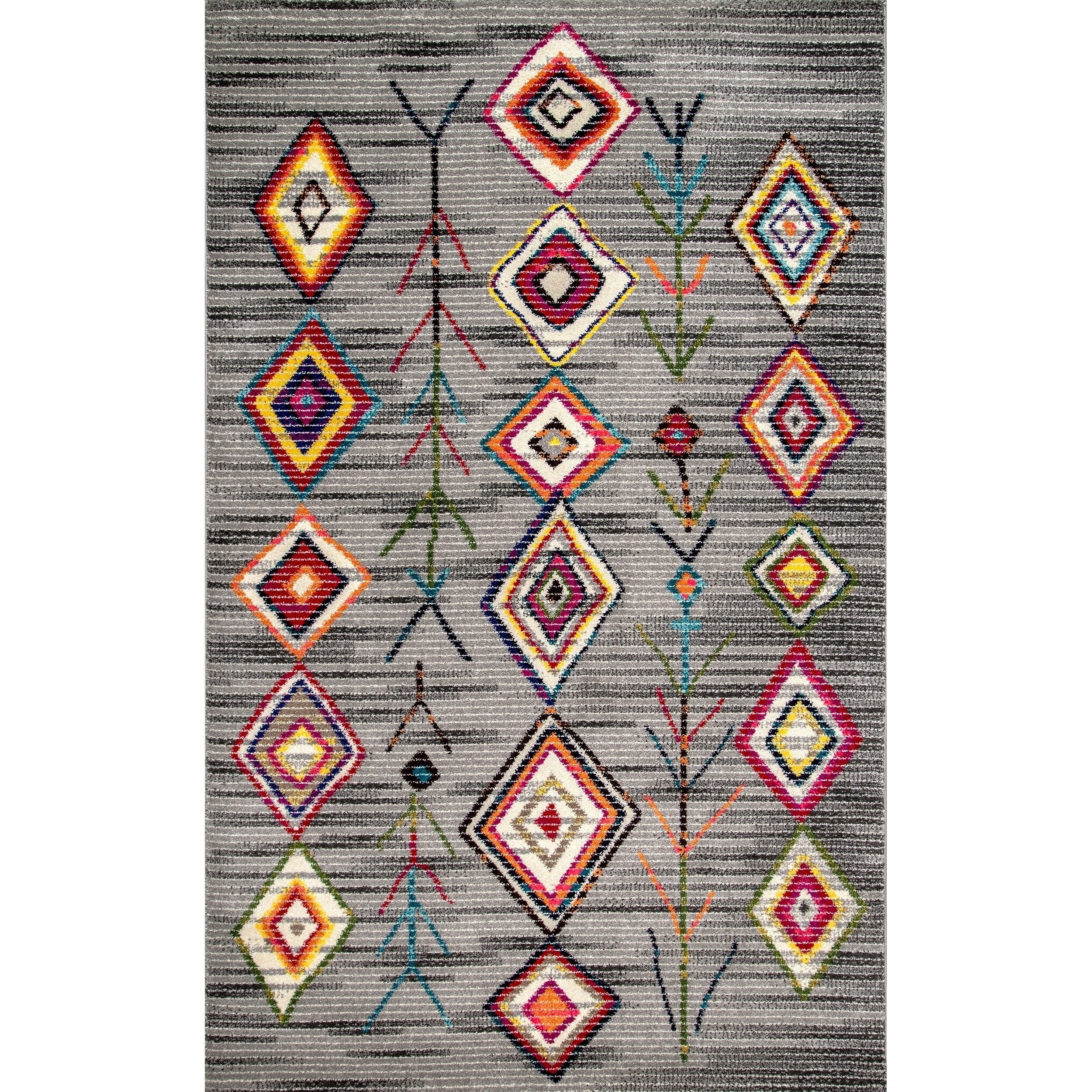 Details About Nuloom Gray Contemporary Boho Chic Playful Aztec Area Rug