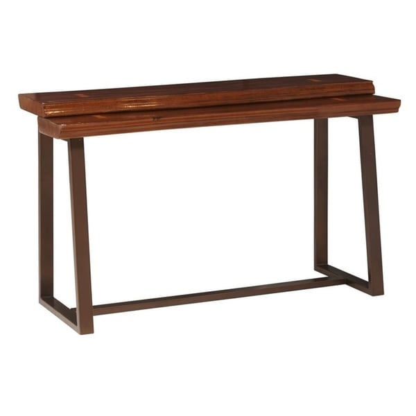 Kempten Walnut Maple Sofa Table Free Shipping Today Kempten Walnut Maple Sofa Table