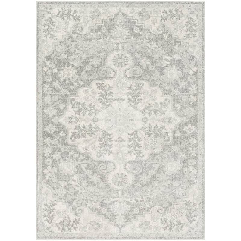 Livabliss Caressa Vintage Boho Area Rug - Grey - 3'11" x 5'7"