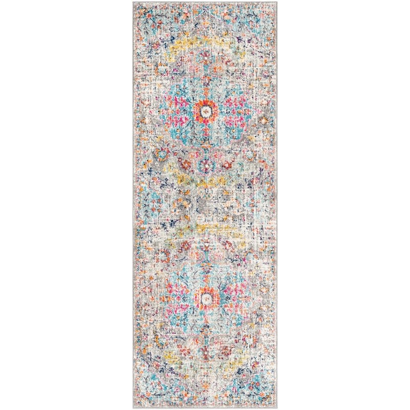 Livabliss Caressa Vintage Boho Area Rug - Teal - 2'7" x 7'3" Runner