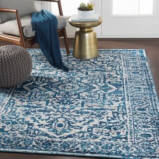 Blue Rugs Area For Less Find Great Home Decor Deals Abbas Sky Blue Vintage Traditional Area Rug 5 3 X