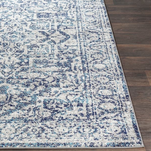 Abbas Navy Gray Vintage Traditional Area Rug 7 10 X 10 3 On Sale Overstock 21722248