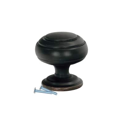 Classic Ring Brushed Oil-Rubbed Bronze Cabinet Knob 1-1/4"