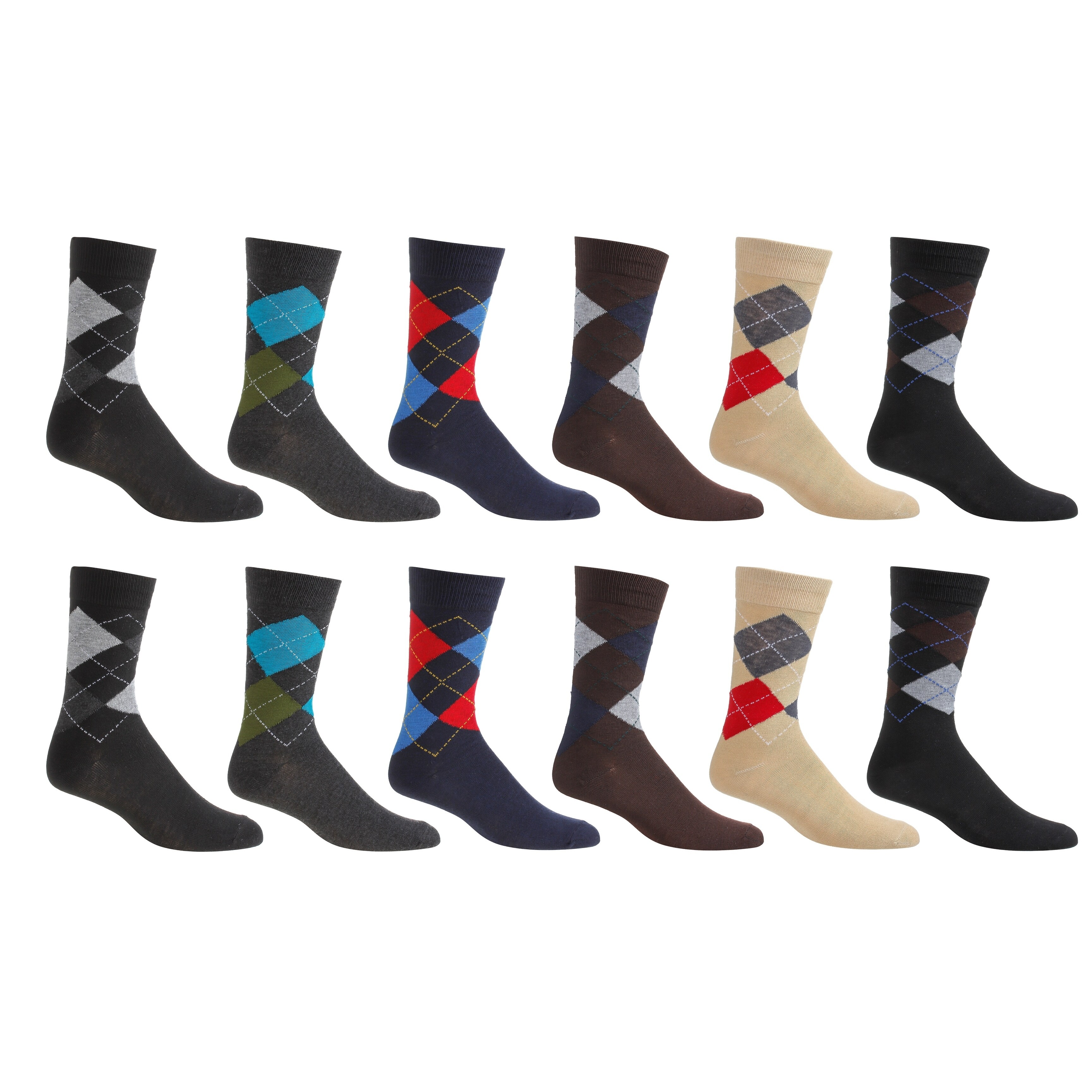 Mens dress diamond new argyle socks assorted colours suit socks