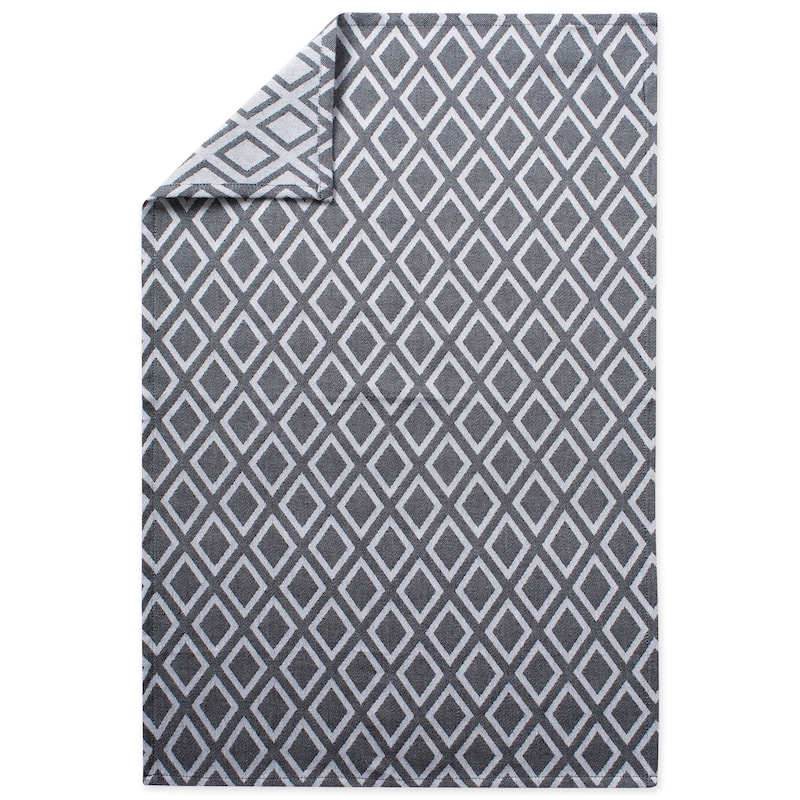 Design Imports Black & White Dishtowel Set of 3 (28 inches long x 18 inches wide)