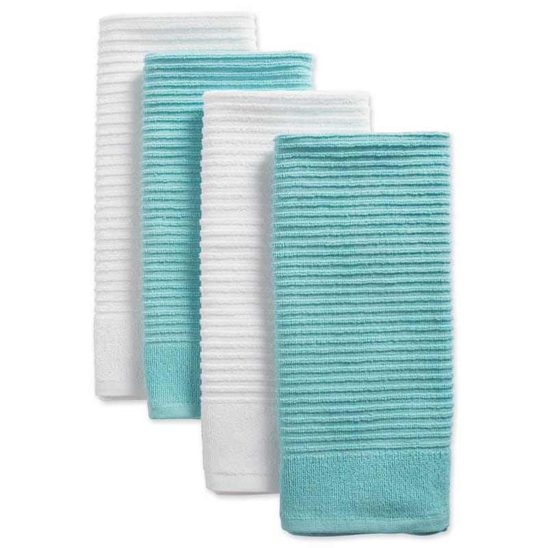 Design Imports Assorted Ribbed Terry Dishtowel Set of 4 (26 inches long x 16 inches wide)