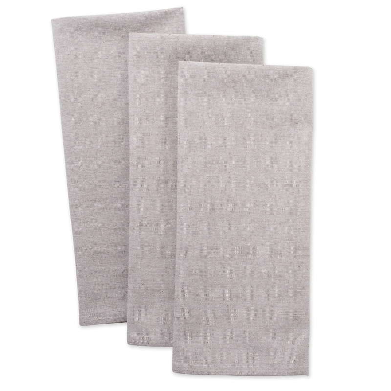 Design Imports Solid Chambray Dishtowel Set of 3 (30 inches long x 20 inches wide)