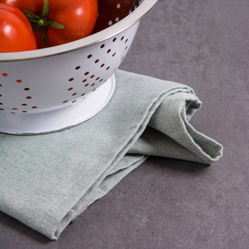 Design Imports Solid Chambray Dishtowel Set of 3 (30 inches long x 20 inches wide)