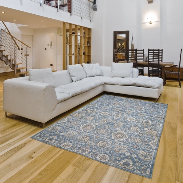 Darien Nelani Blue Area Rug (9' x 12')by Gertmenian - 9' x 12'