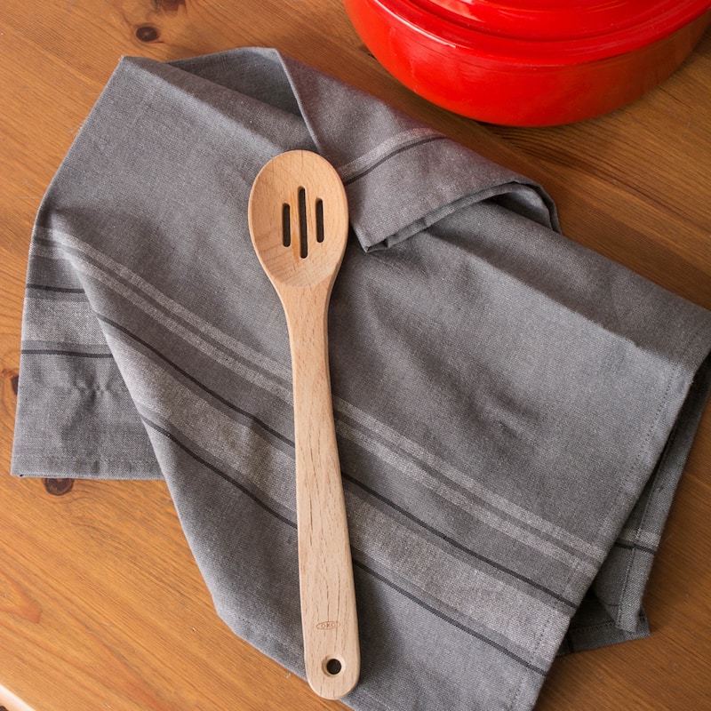 DII French Stripe Woven Dishtowel Set of 3