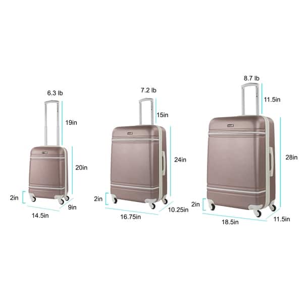 American Sport Plus Varsity 3Piece Expandable Spinner Luggage Set in