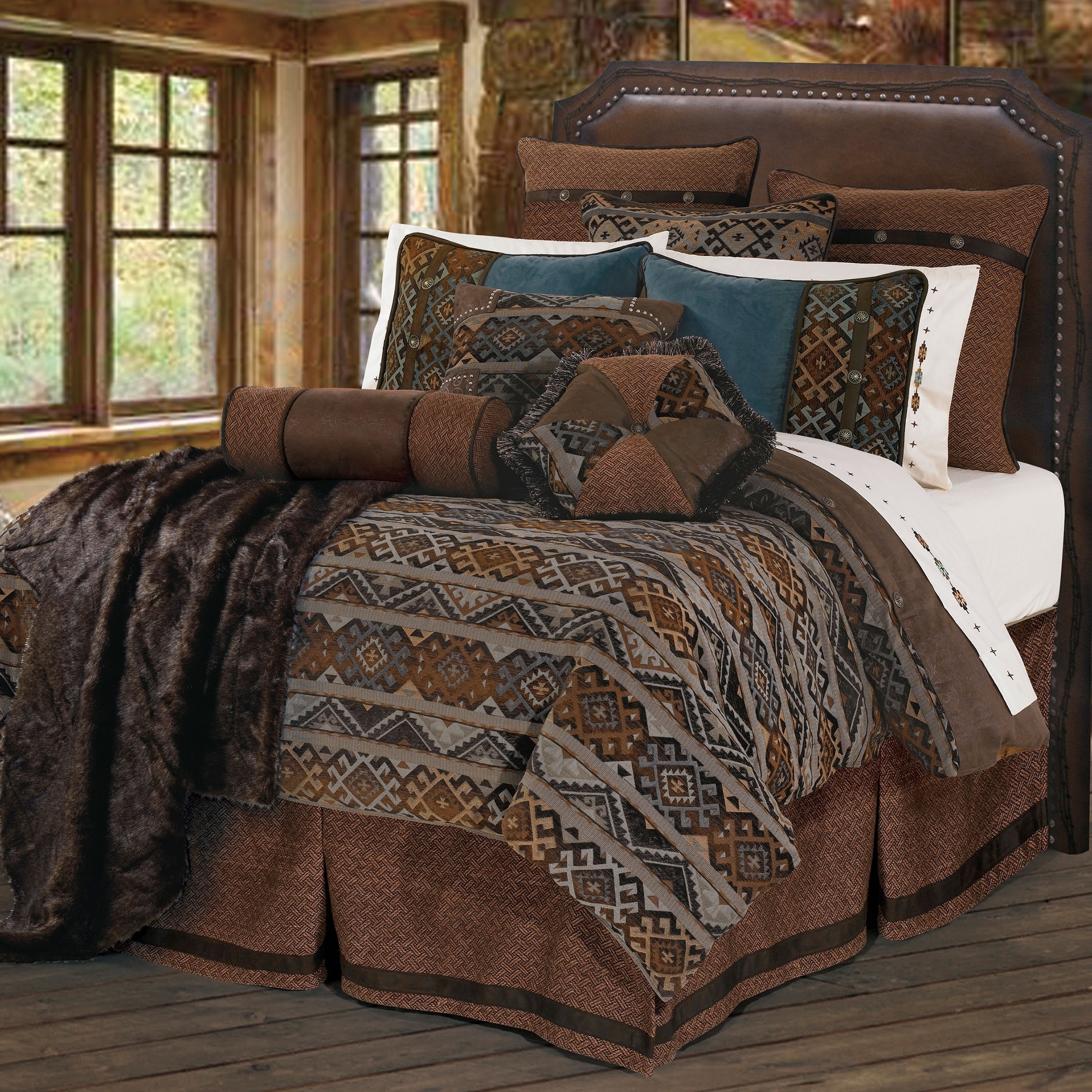 HiEnd Accents Rio Grande Duvet Set, Super King - Multi-color