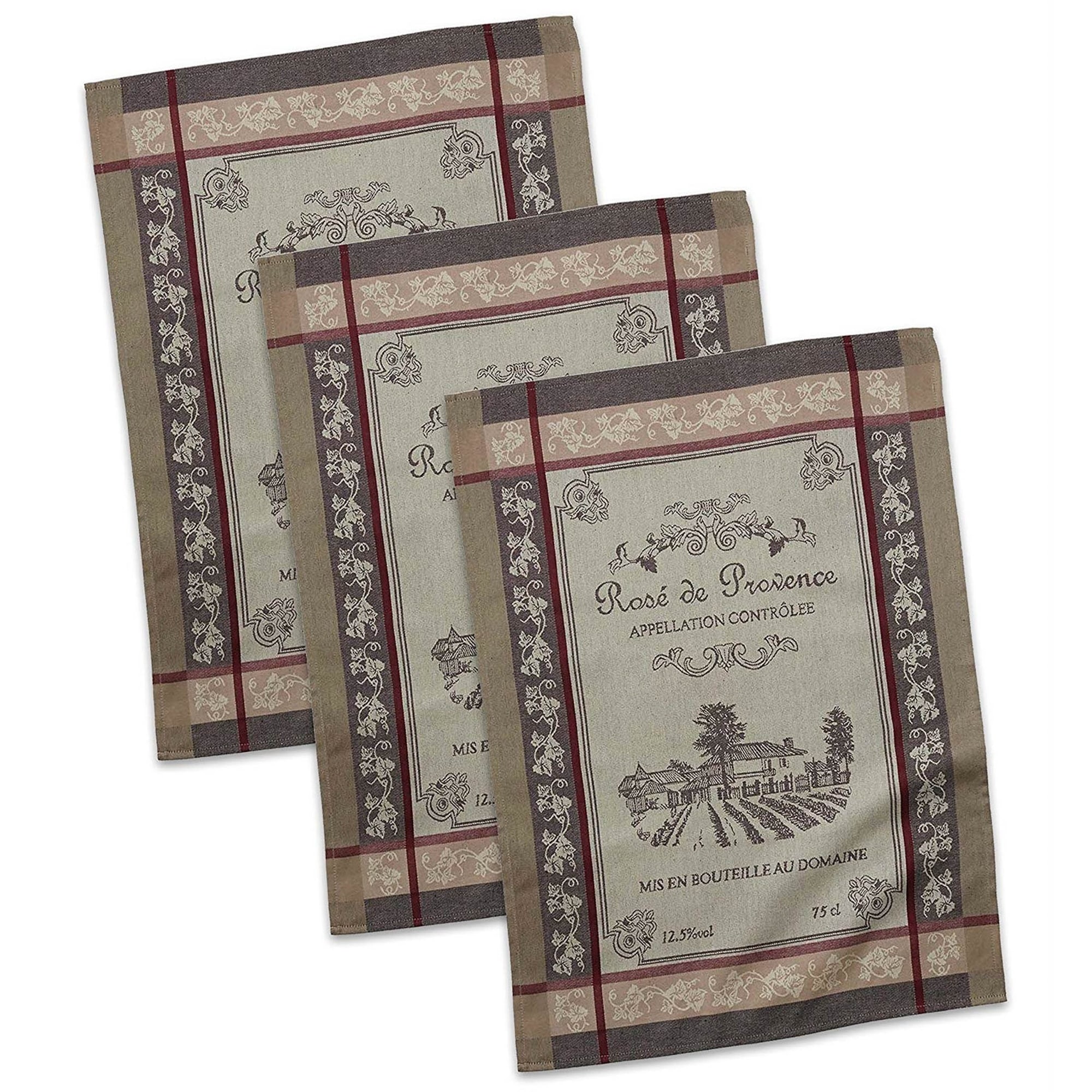 DII Asst Fleur De Lis Jacquard Dishtowels Set/3 in the Kitchen Towels  department at