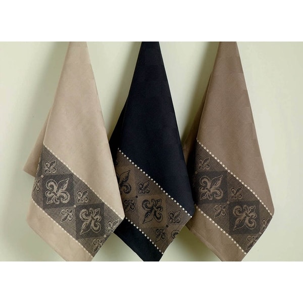 Shop Design Imports Assorted Fleur De Lis Jacquard Dishtowel Set