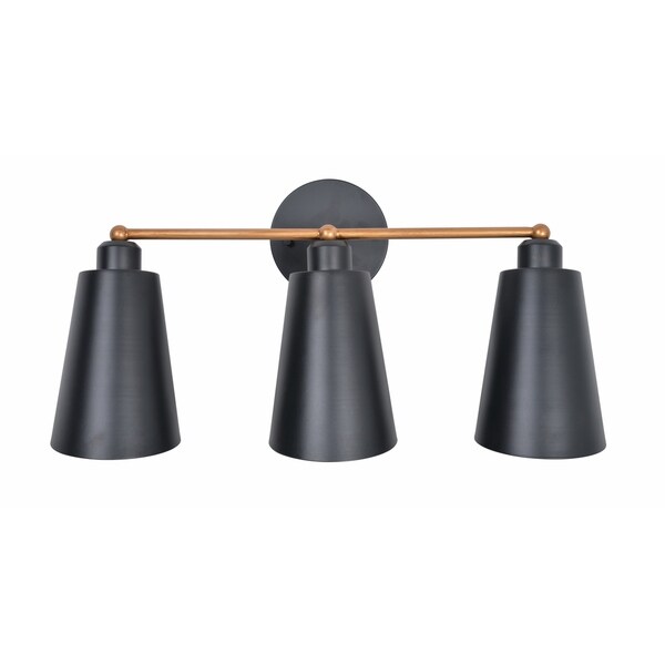 black and gold bathroom vanity light