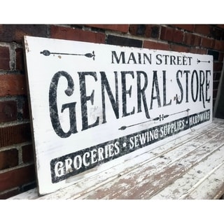 Farmhouse Sign Vintage General Store Design in White