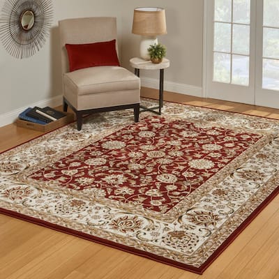 Gertmenian Majestic Cambridge Red Traditional Border Area Rug