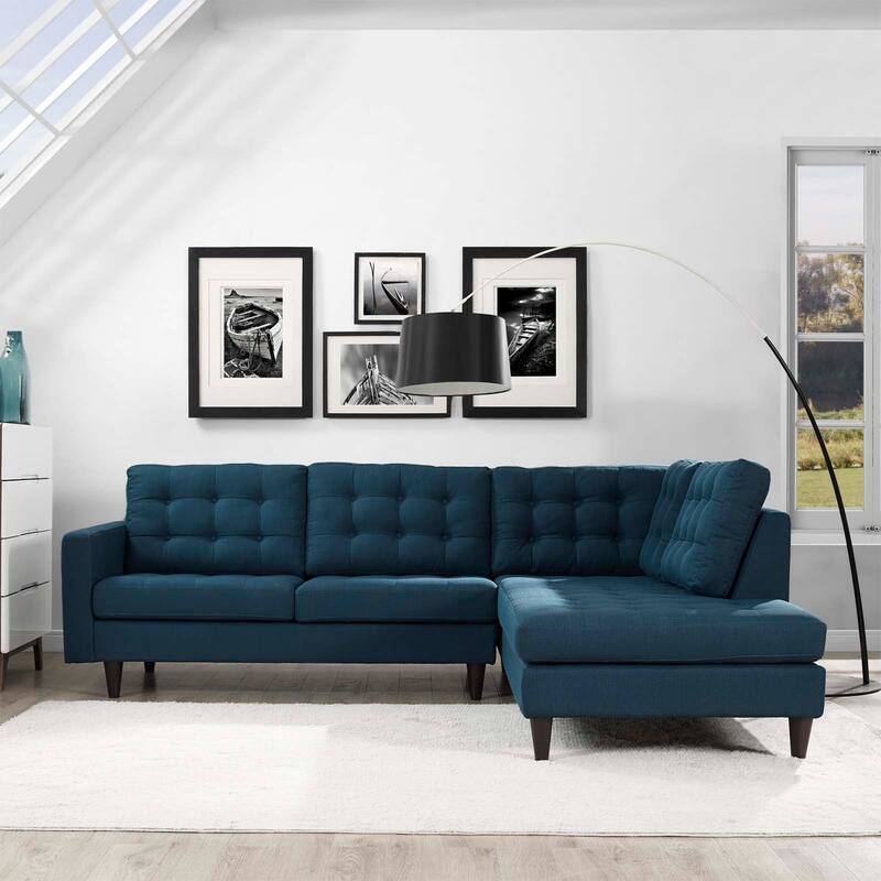 Empress 2 Piece Upholstered Fabric Right Facing Sectional