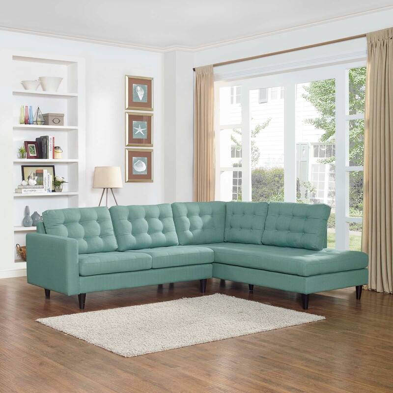 Empress 2 Piece Upholstered Fabric Right Facing Sectional