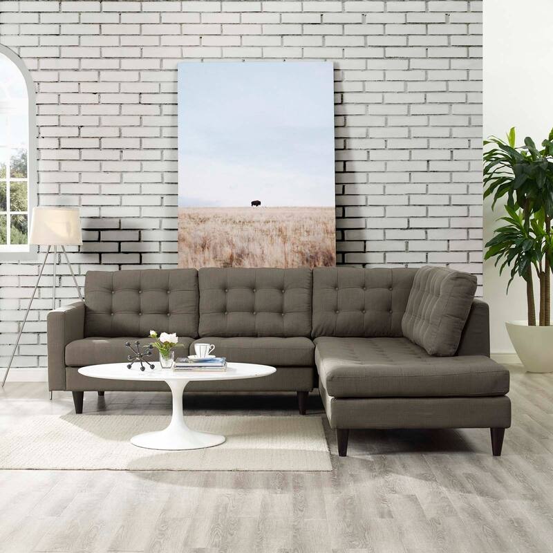 Empress 2 Piece Upholstered Fabric Right Facing Sectional