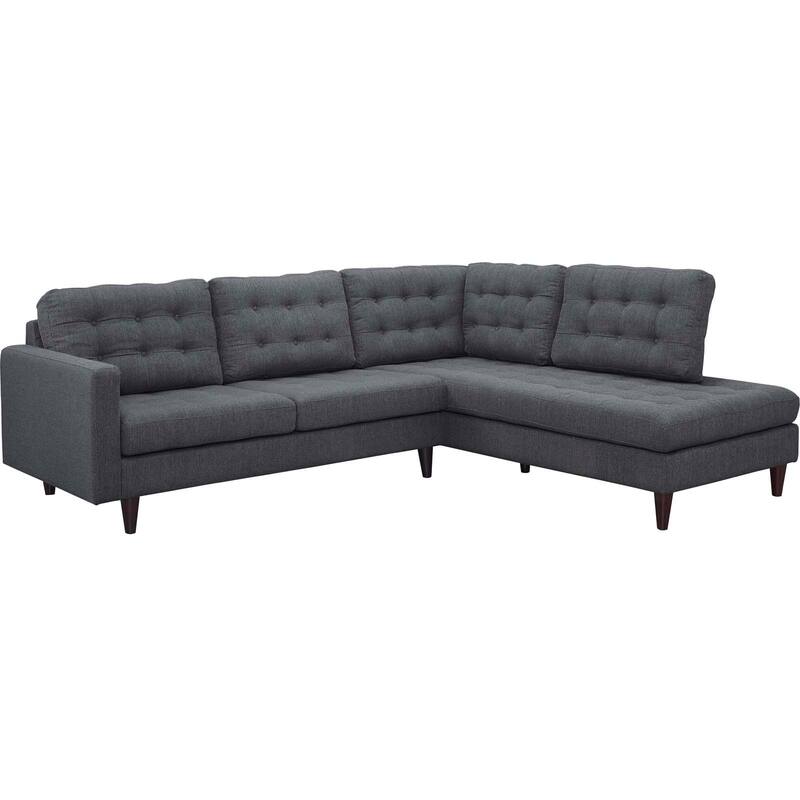 Empress 2 Piece Upholstered Fabric Right Facing Sectional