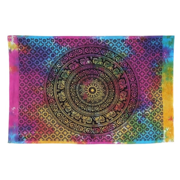 Indian Multi Color Om Wall Poster Hippie Wall Decor Tapestry 