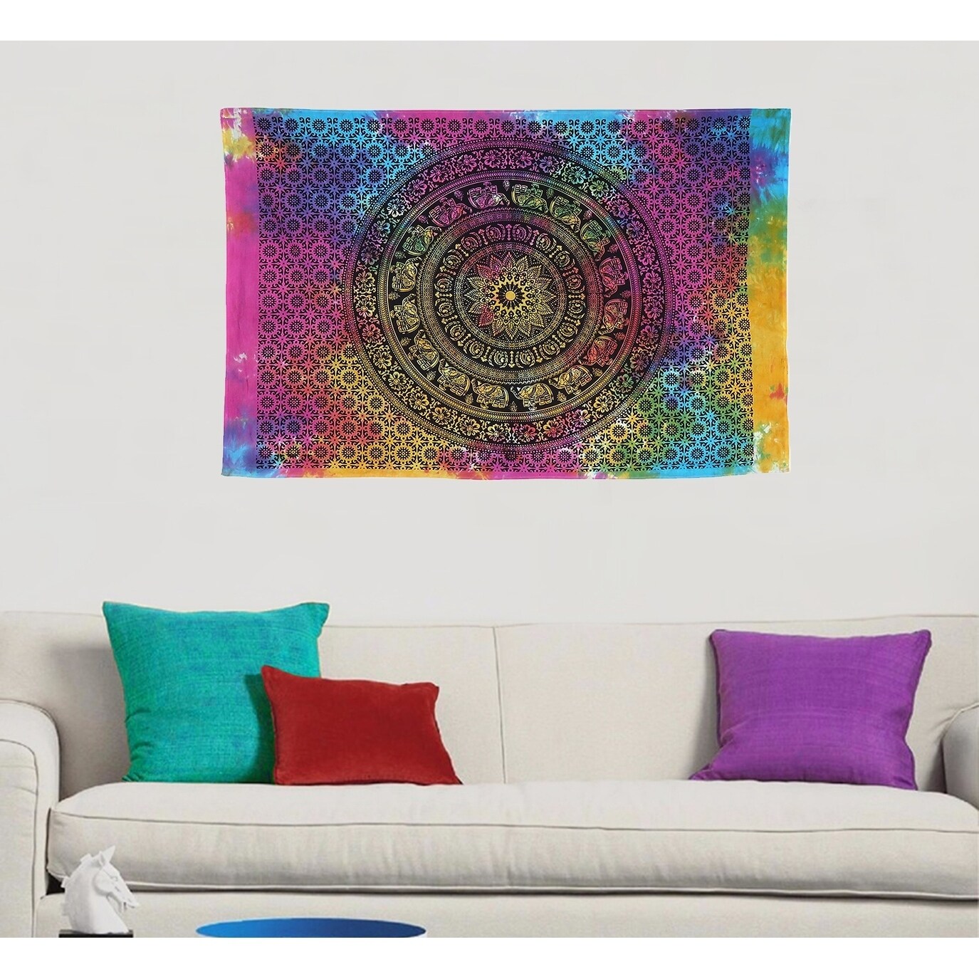 Shop Multi Color Boho Mandala Hippie Wall Hanging Poster Tapestry Throw Decor 30x45 Inches Overstock 21731035
