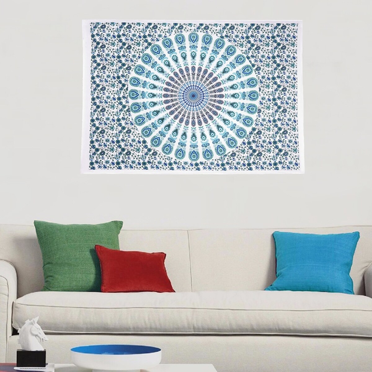 Details about / Hippie Psychedlic Mandala Tapestry Wall Hanging Art Blanket Home Decor USA Stock
