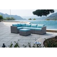 BroyerK 6-piece Outdoor Rattan Patio Sectional garden Furniture Set