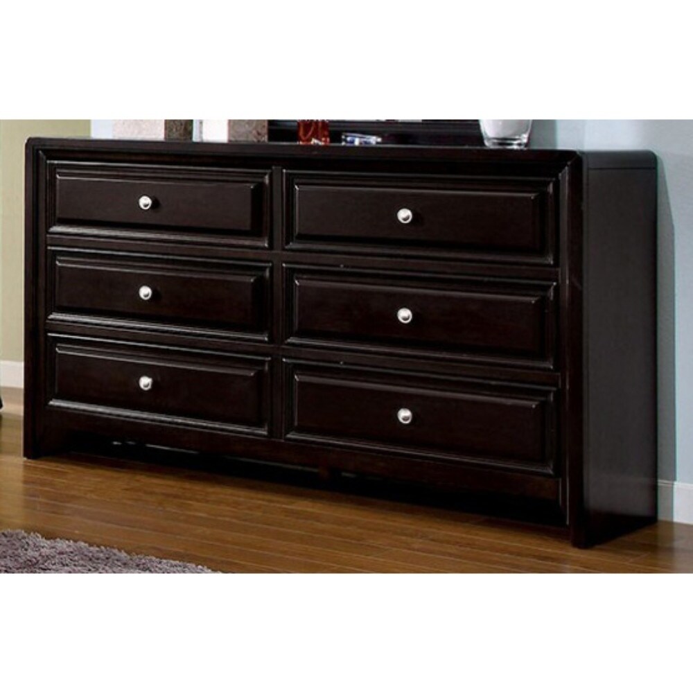 Shop Sophisticated And Transitional Style Wooden Dresser Espresso
